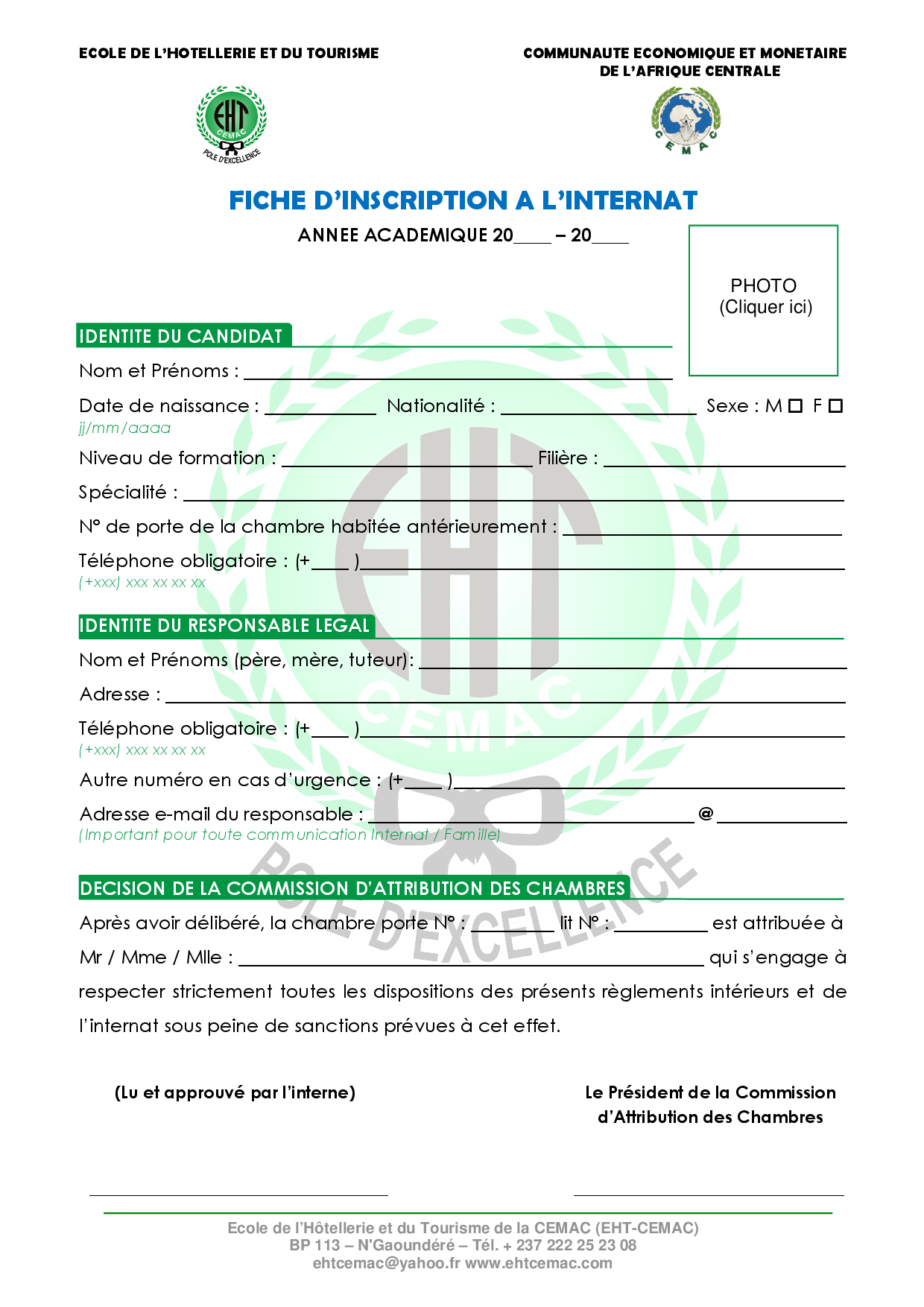FICHE DINTERNAT